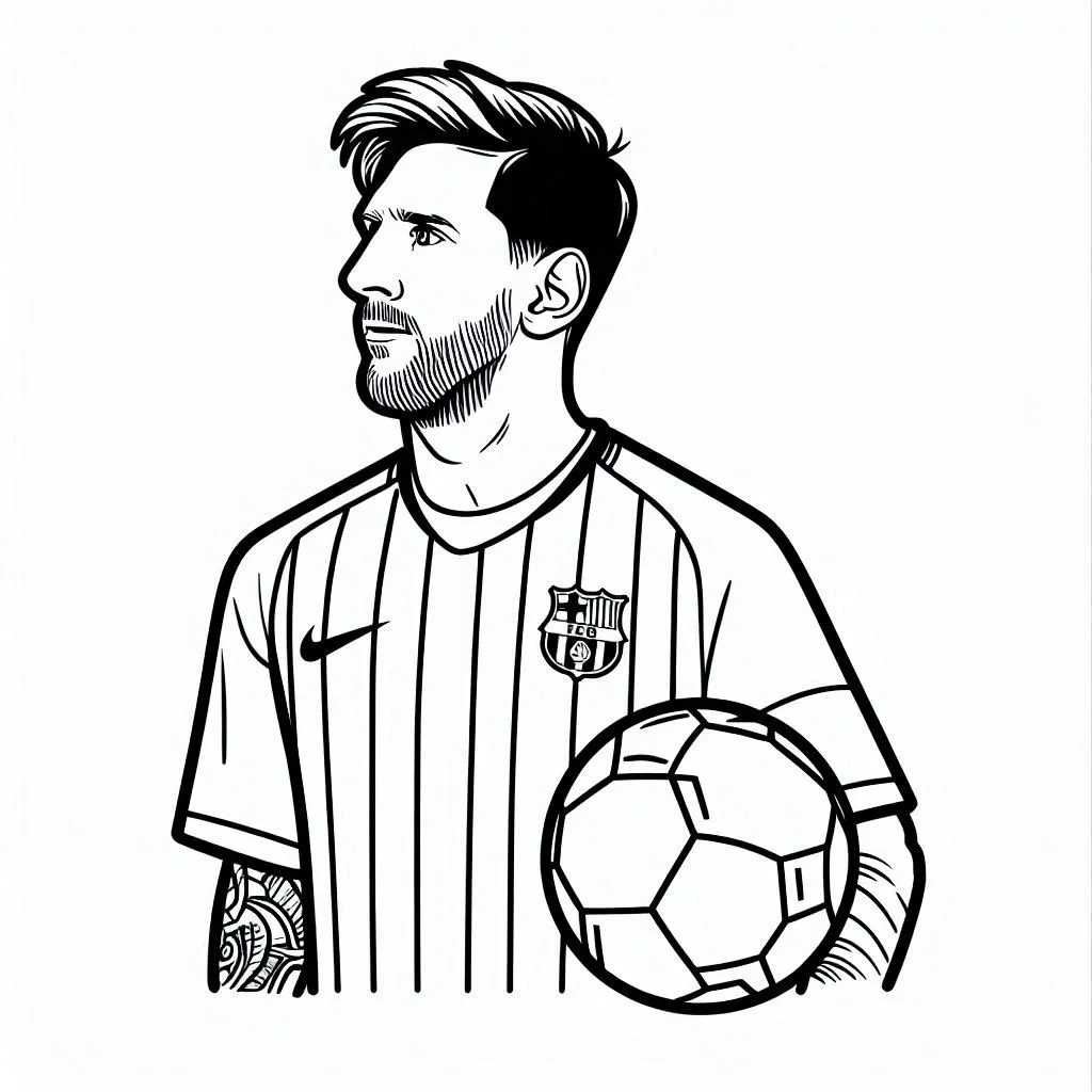 Lionel Messi kleurplaten