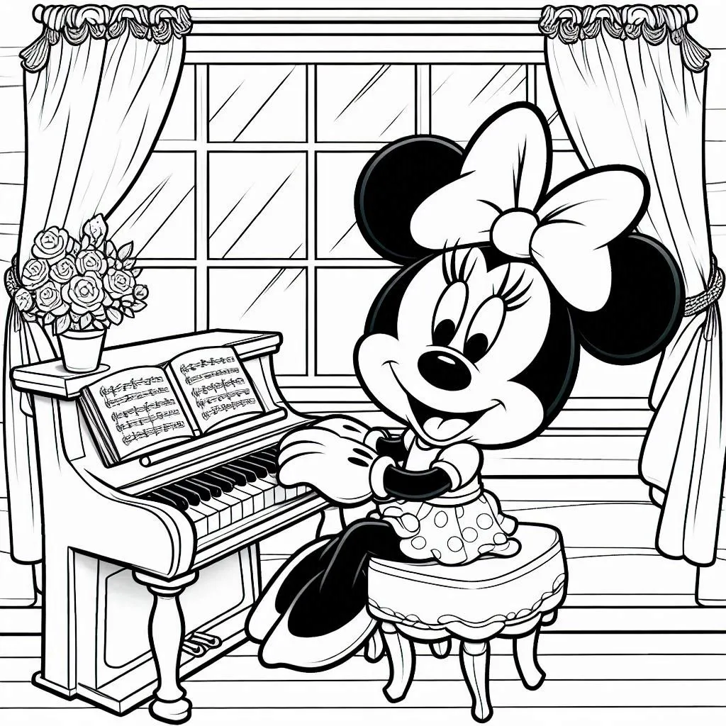 Minnie Mouse kleurplaten downloadbaar