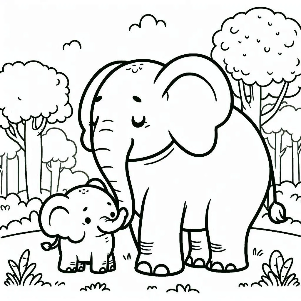 40 Kleurplaat Olifant Unieke | Download En Print Tekening