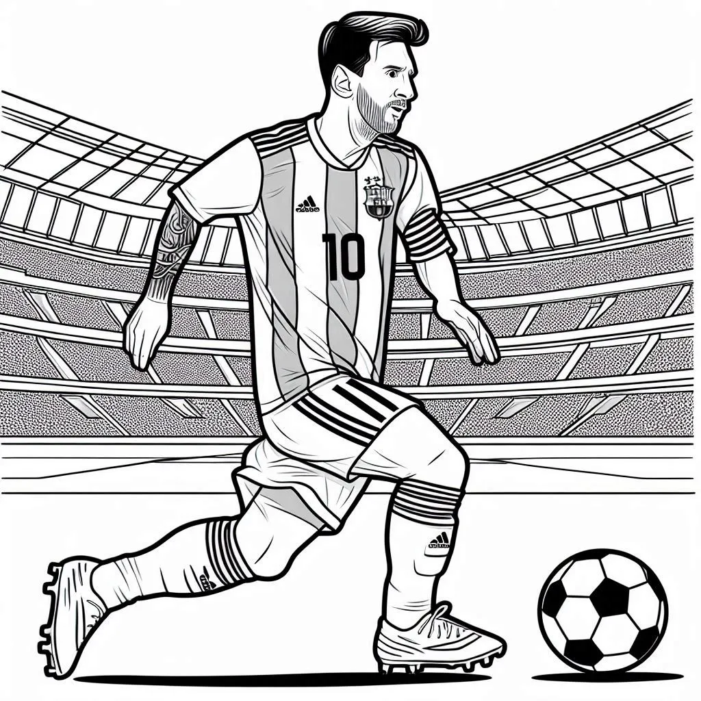 25 Kolorowanki Lionel Messi do druku darmowe PDF