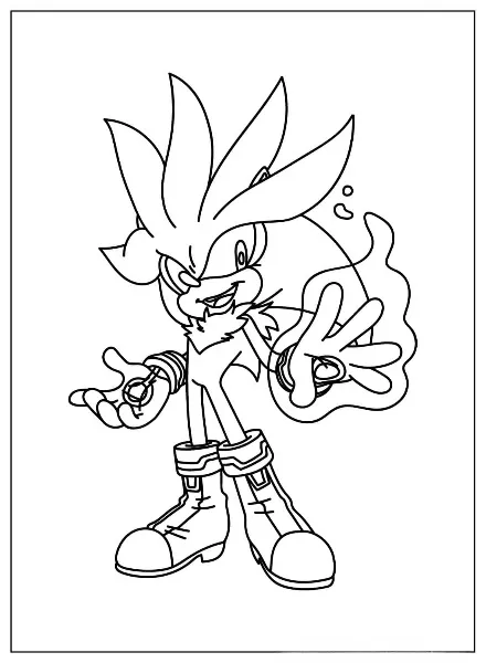 Sliver From Sonic 3 kleurplaat