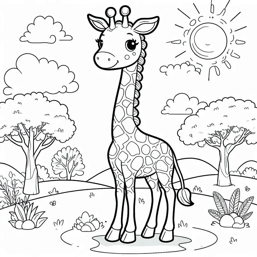 20 Dibujo De Jirafa Para Colorear dibujos Para Imprimir 