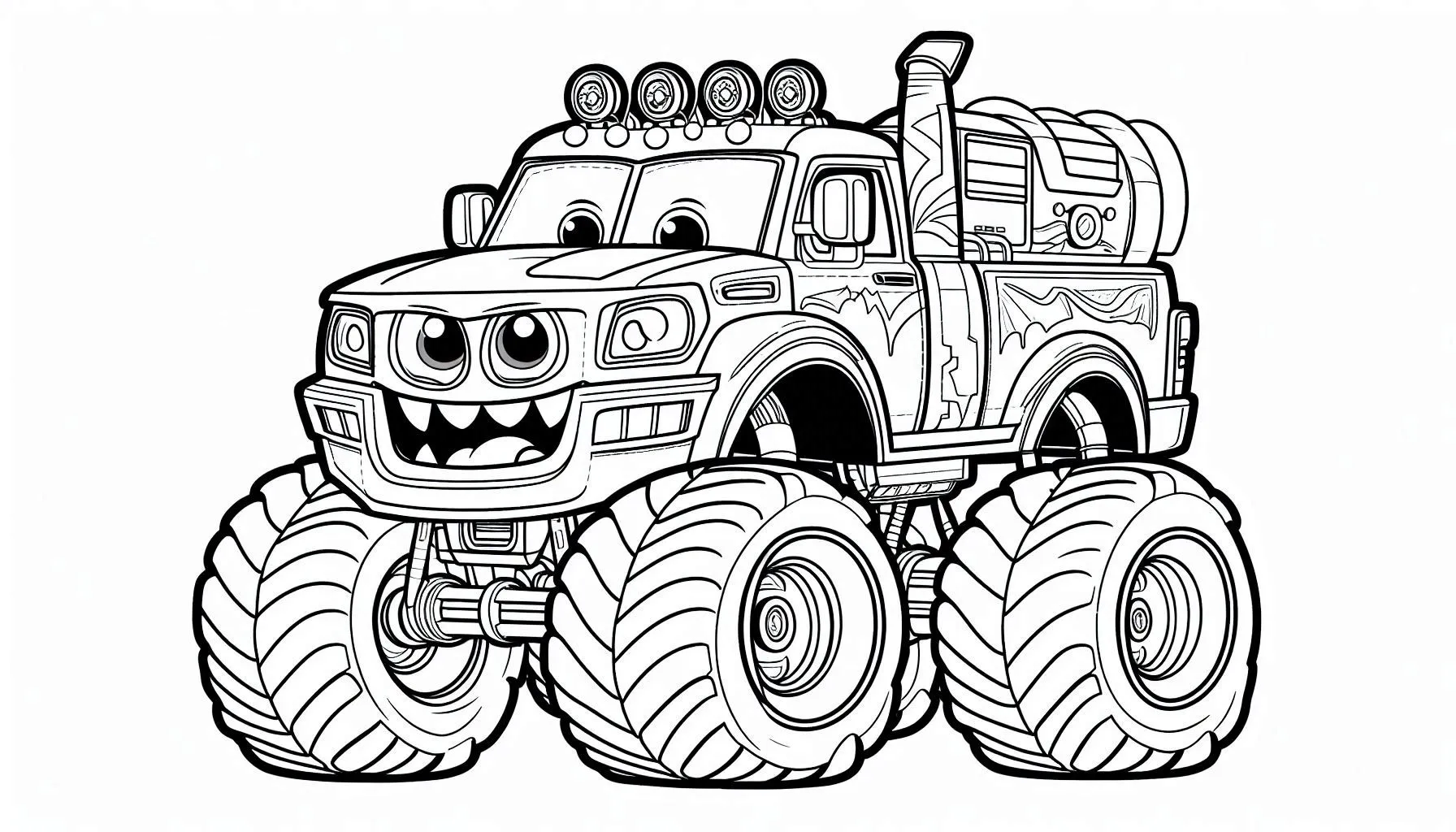 kleurplaat monstertruck kinderen