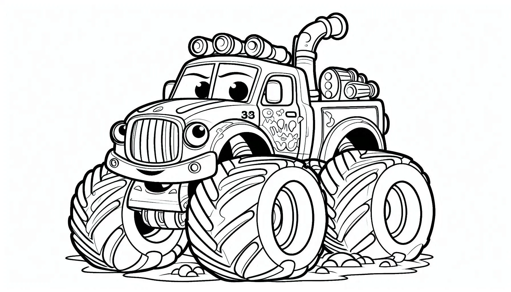 kleurplaat monstertruck online