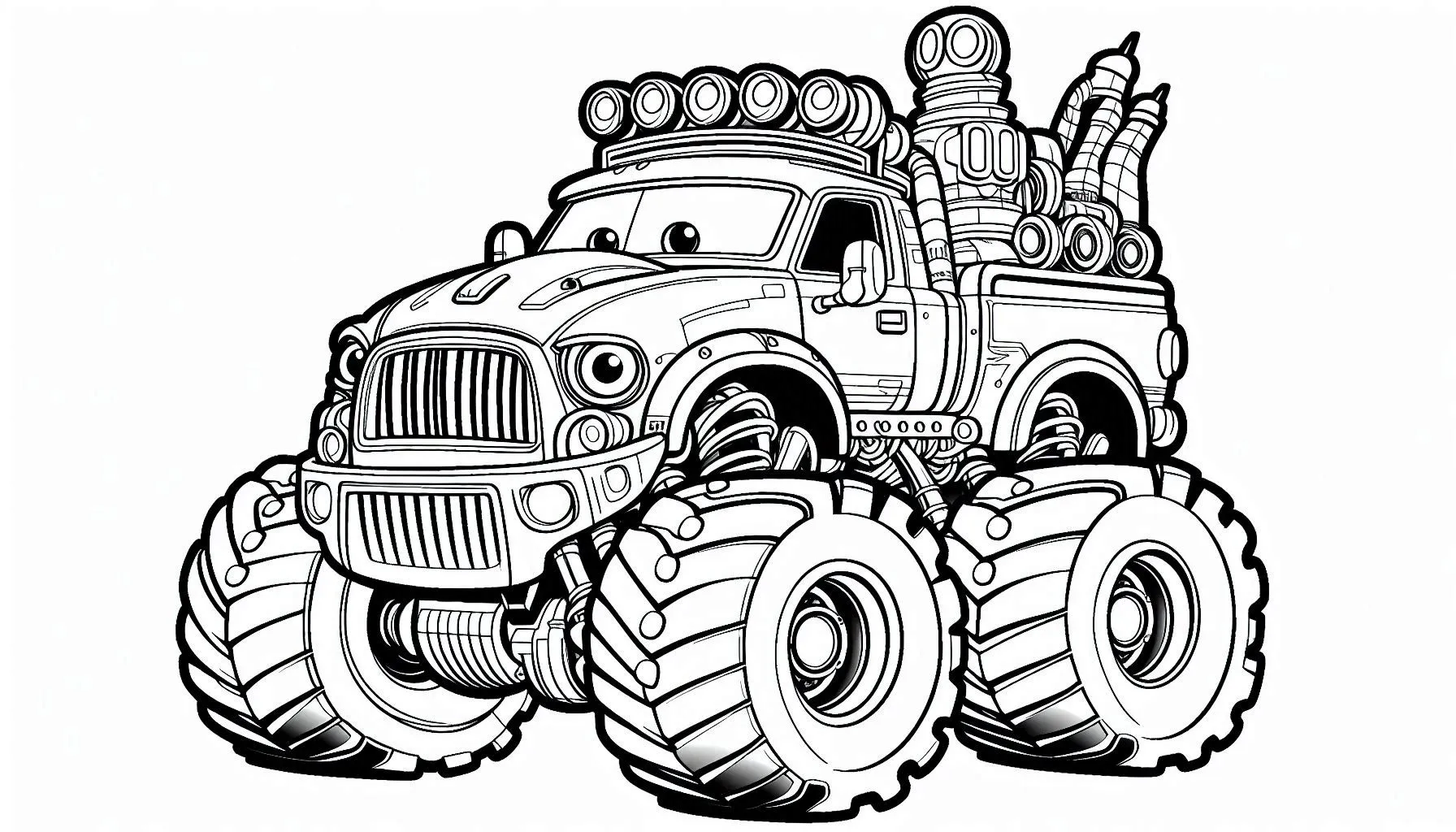 kleurplaten monstertruck kinderen