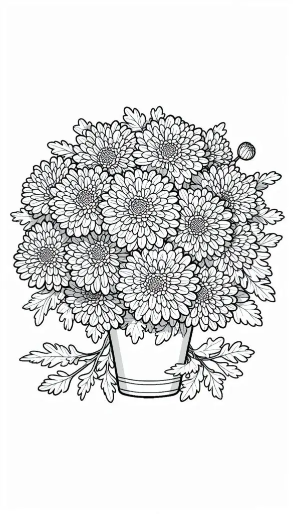  24 Blumenstrauß Ausmalbilder zum ausdrucken PDF Illustration 