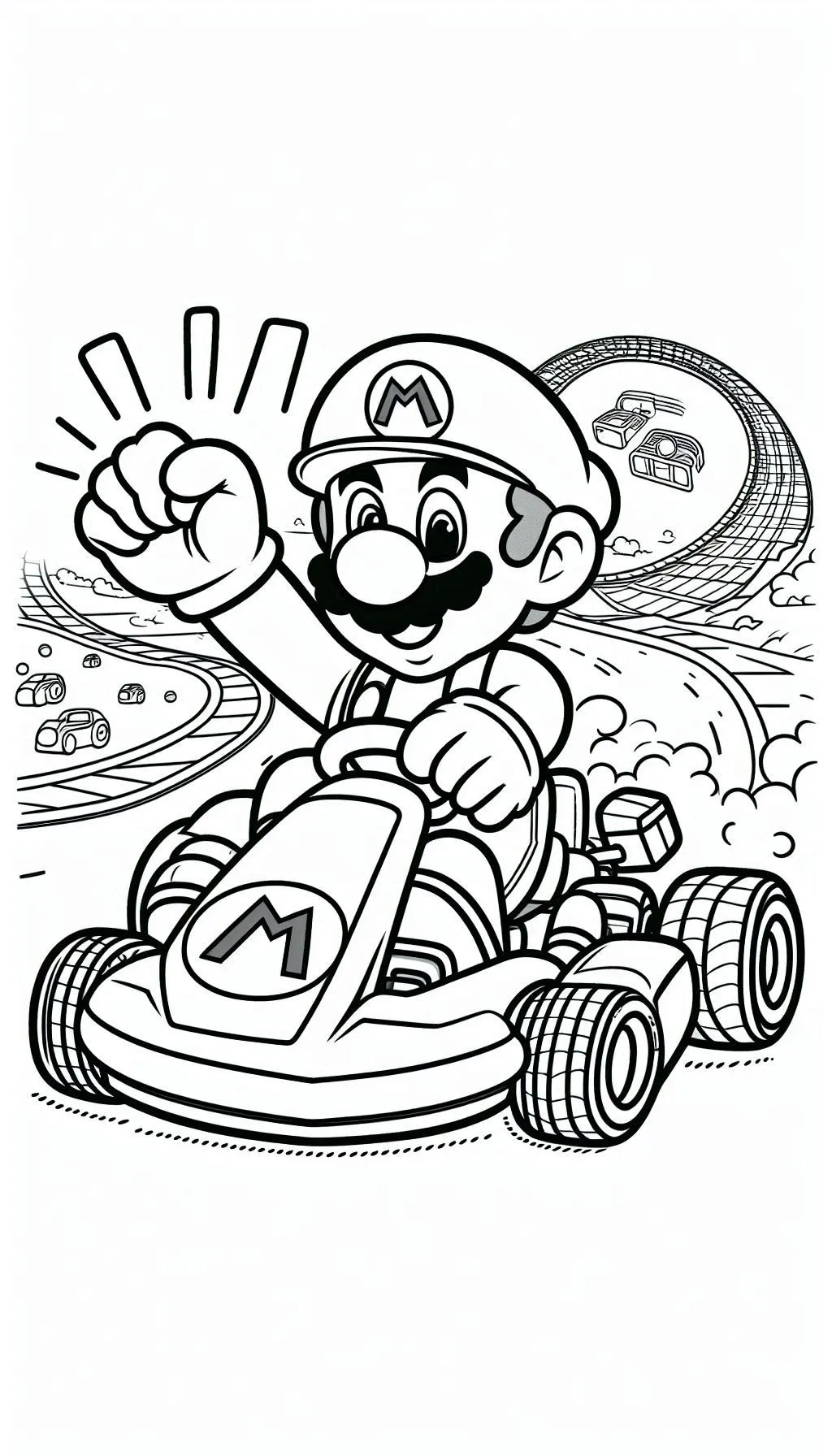 mario kart kleurplaten printbaar