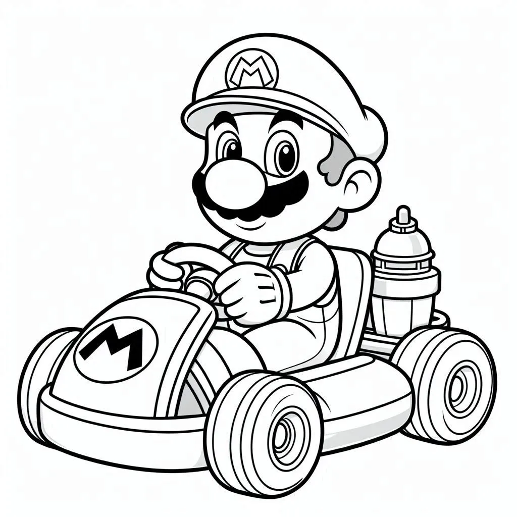 mario kart kleurplaten