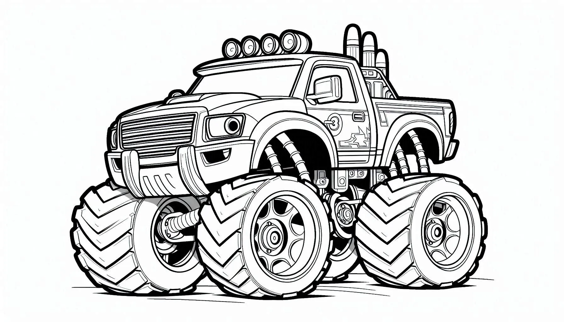 monstertruck kleurplaat online