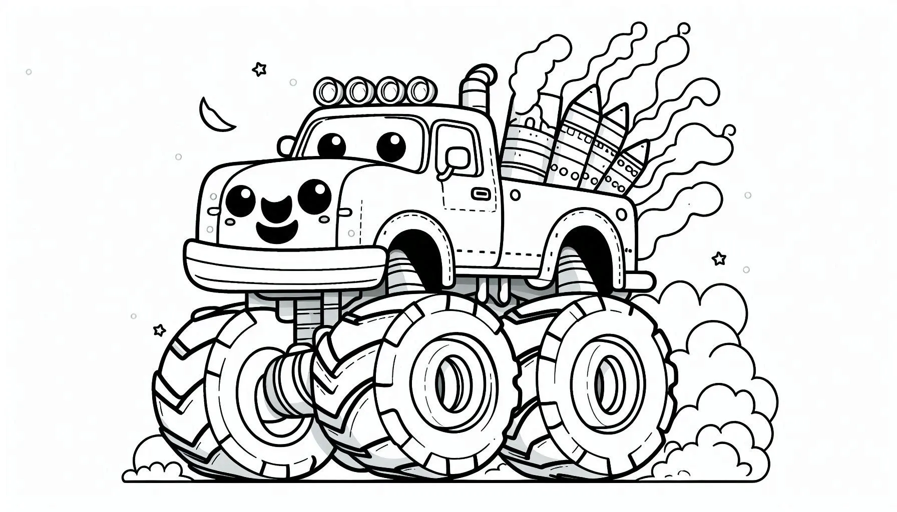 monstertruck kleurplaten online