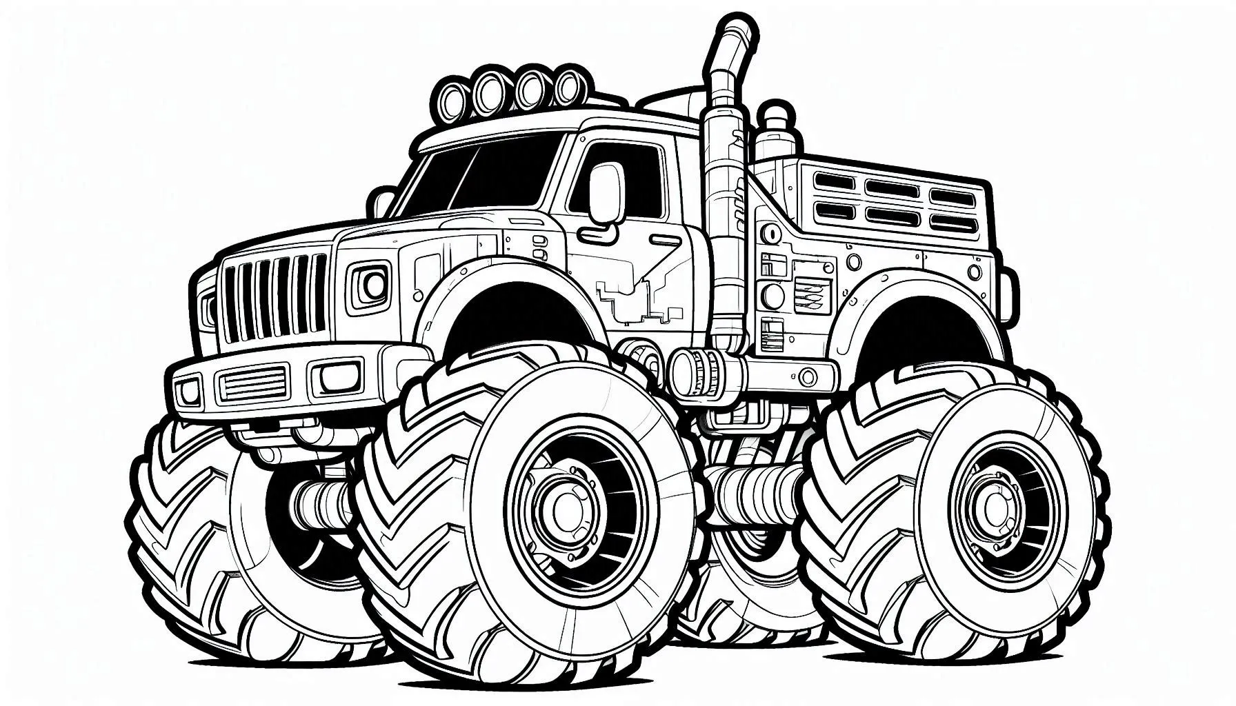 monstertruck kleurplaten uniek