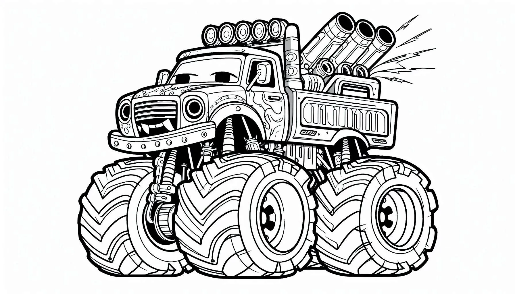 monstertruck tekening kinderen