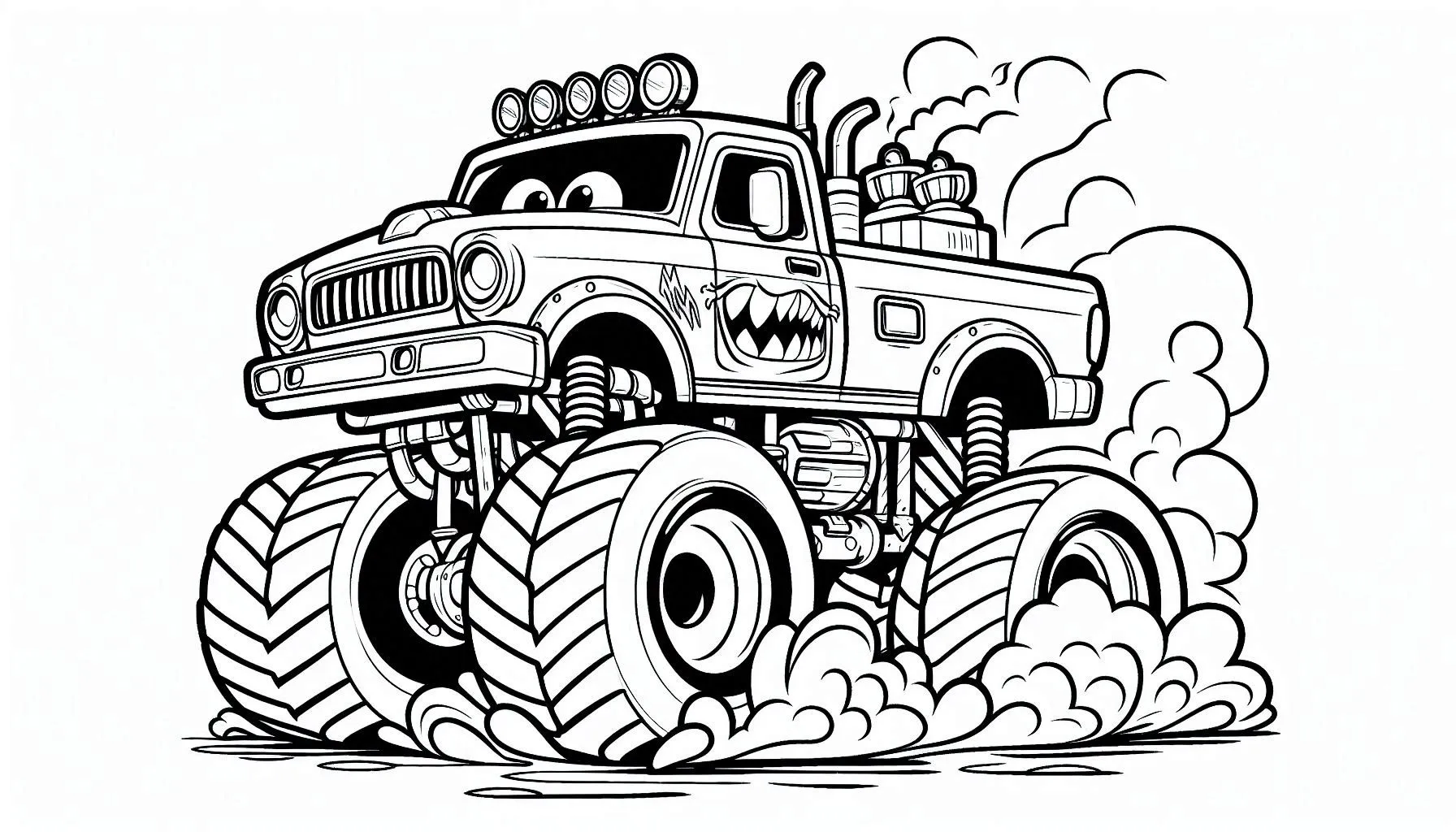 monstertruck tekening online