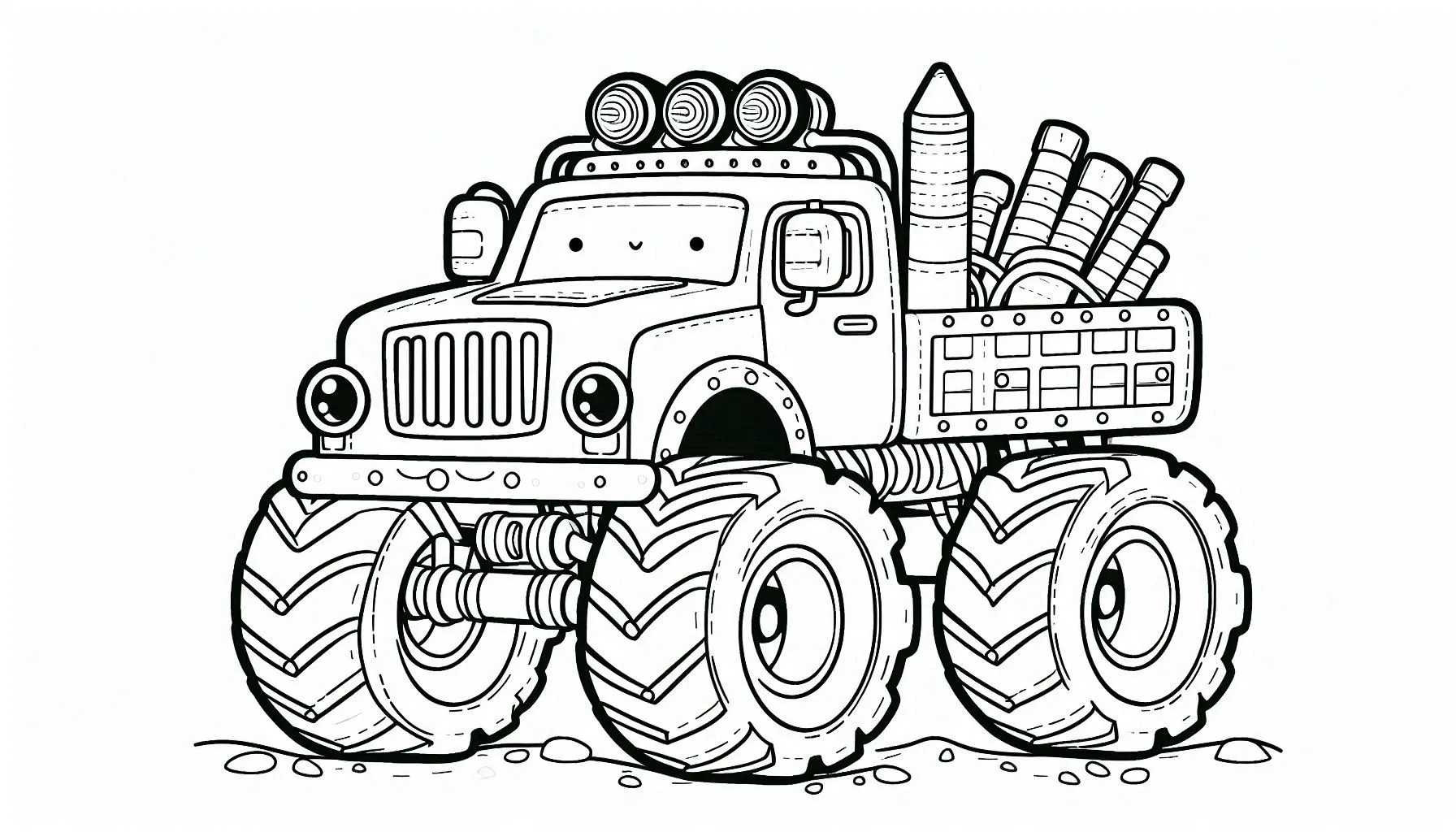 monstertruck tekening