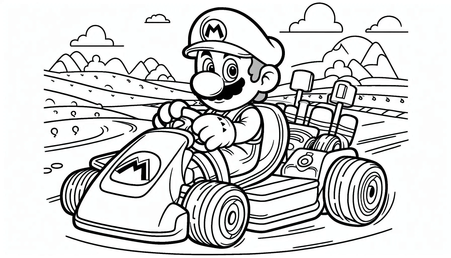 tekening mario kart