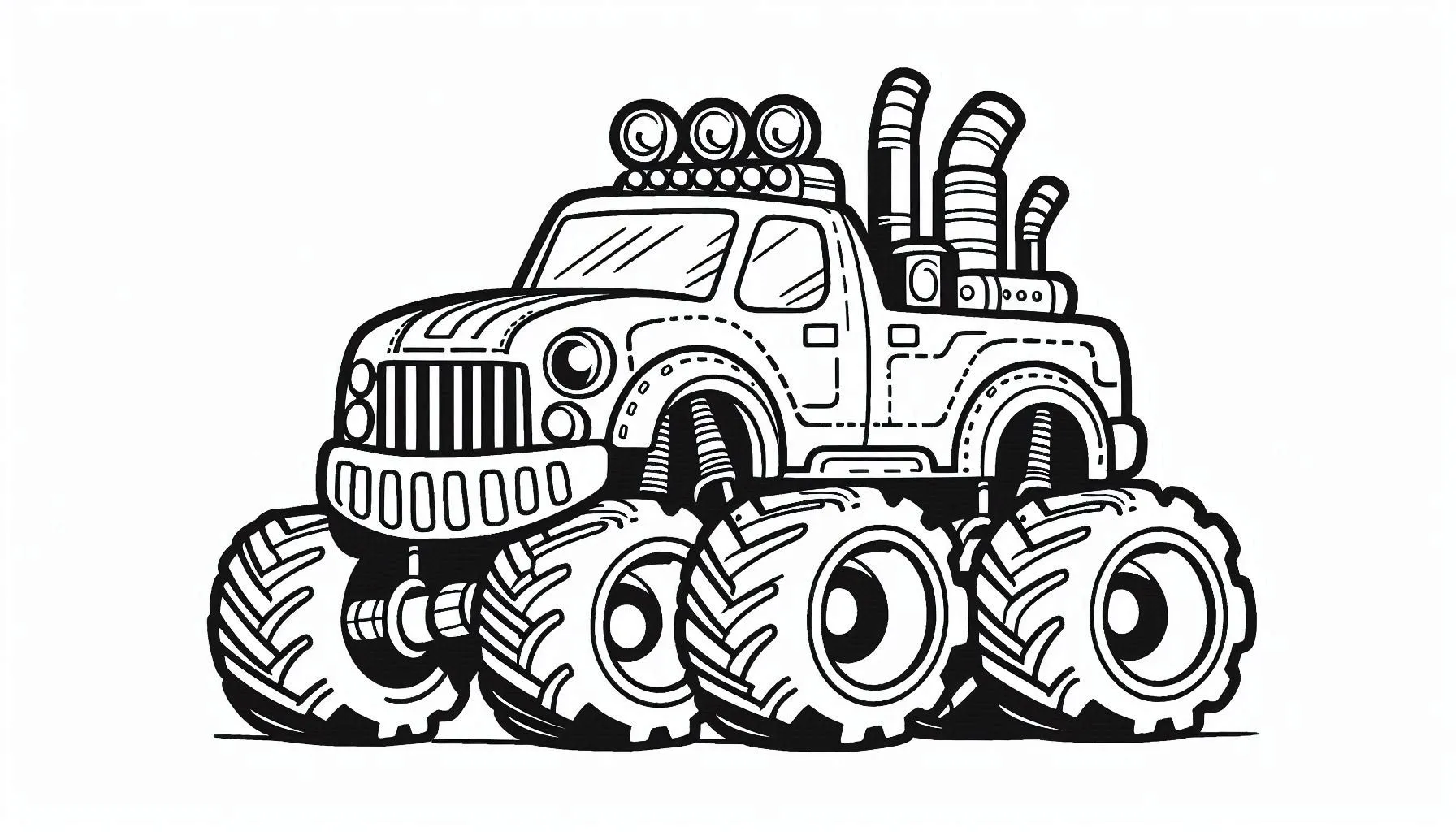 tekening monstertruck