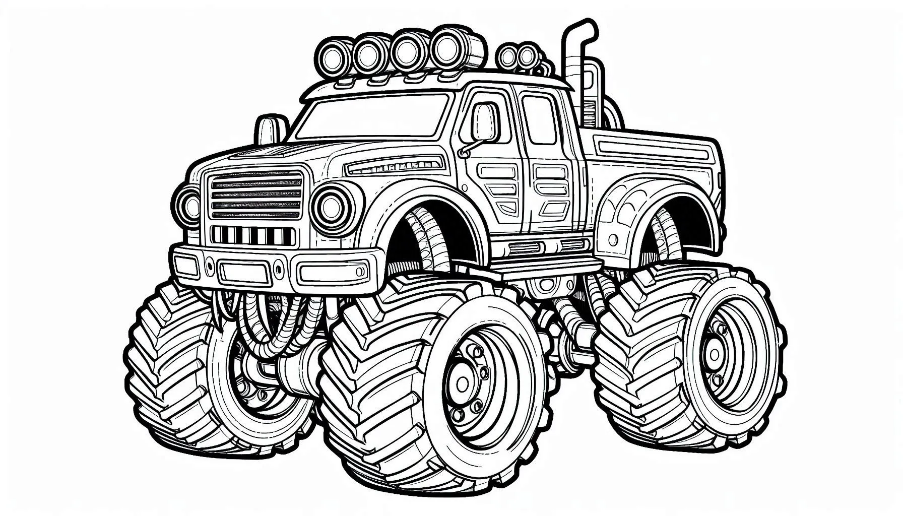 unieke monstertruck kleurplaten