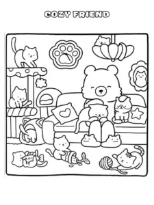 39 Kleurplaat Cozy Friend Gratis | Download En Print PDF