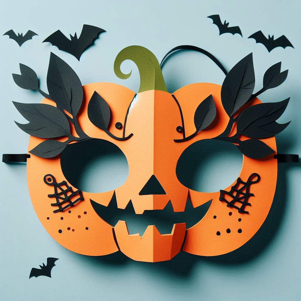 Halloween Spooky masker knutselen met papier1