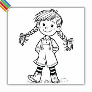 Kleurplaat Pippi Langkous