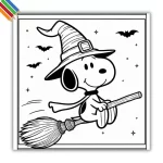 Kleurplaat Snoopy thumbnail