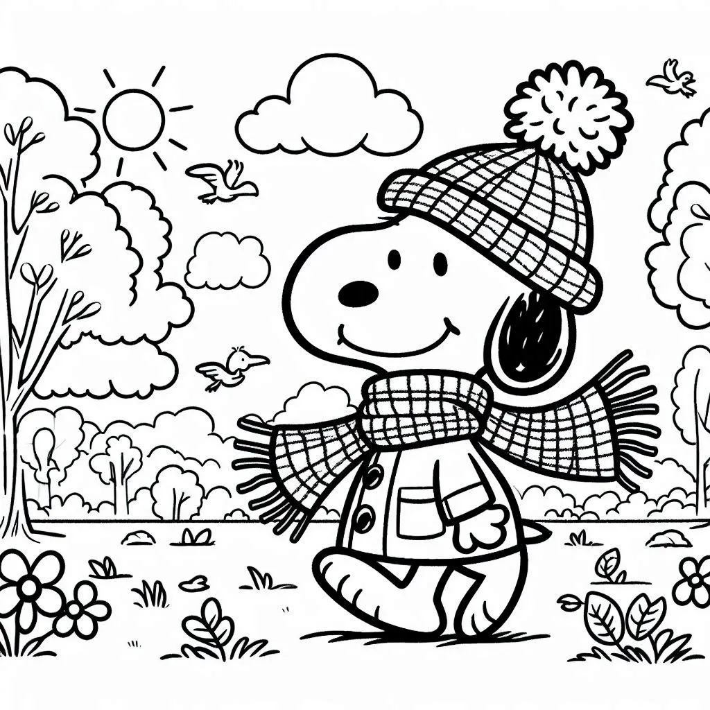 Kleurplaat Snoopy PDF