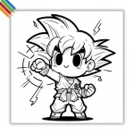 Kleurplaat Son Goku thumbnail