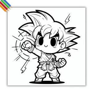 Kleurplaat Son Goku