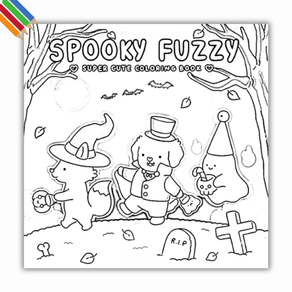 Kleurplaat Spooky Fuzzy thumbnail