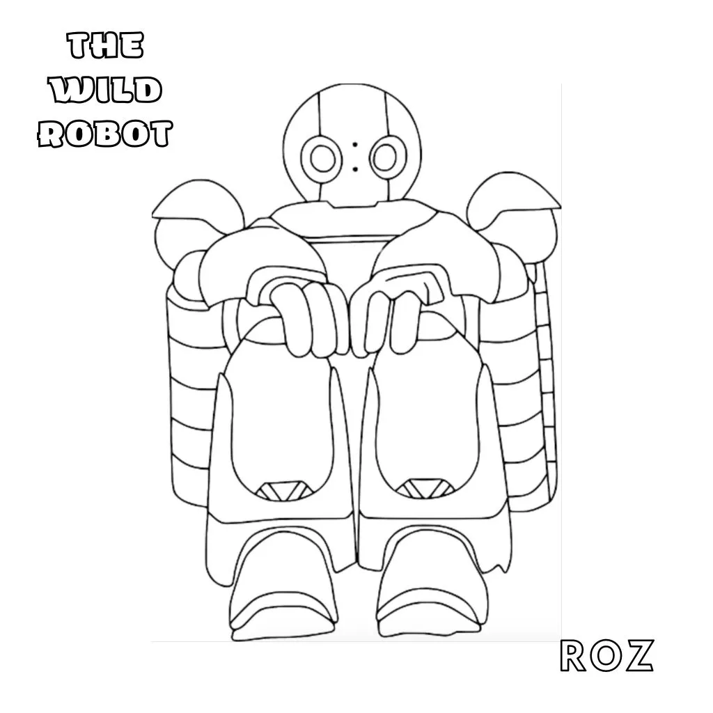 Kleurplaten The Wild Robot tekening