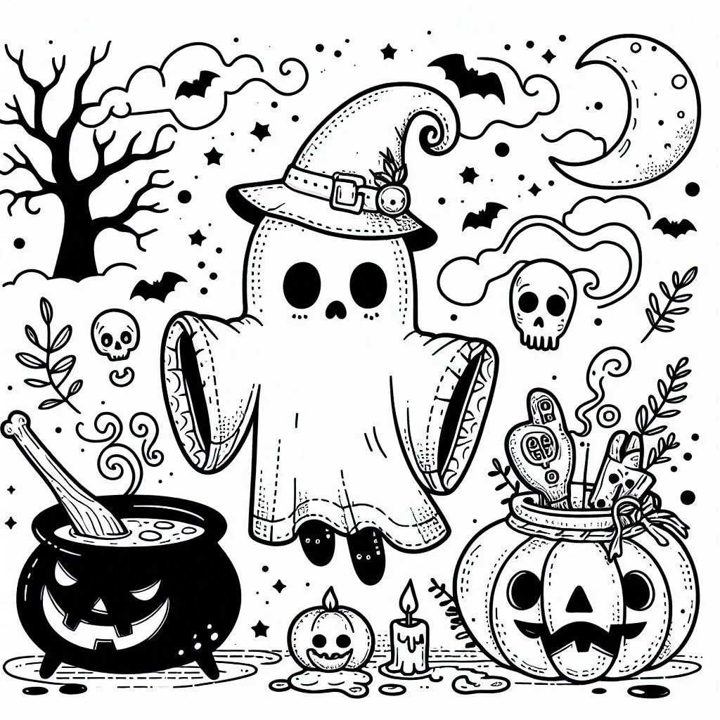 Little Spooky tekening voor print