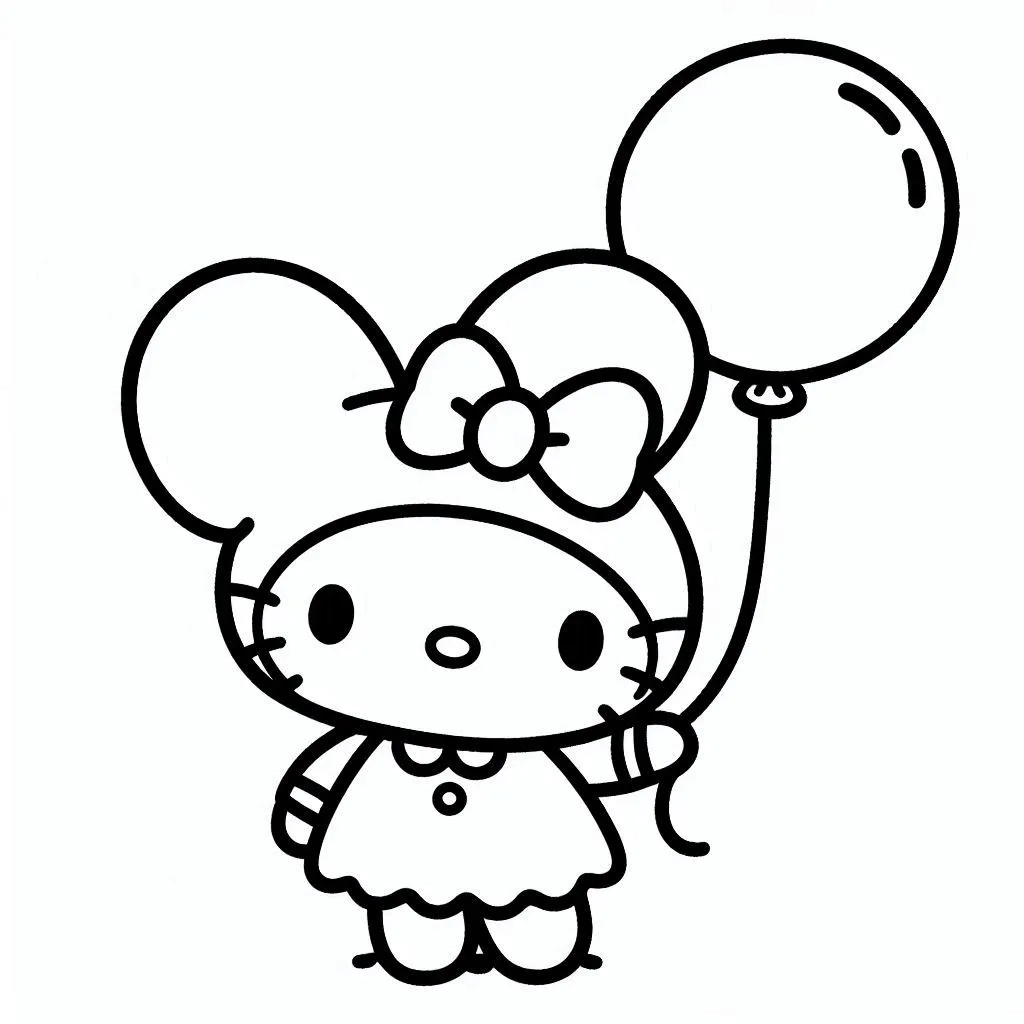 Mooie My Melody kleurplaat