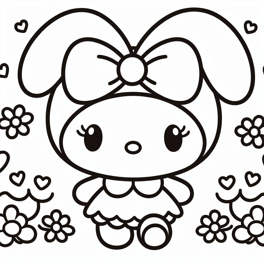 24 Kolorowanki My Melody Do Druku Darmowe PDF 24 Kolorowanki My Melody Do Druku Darmowe PDF