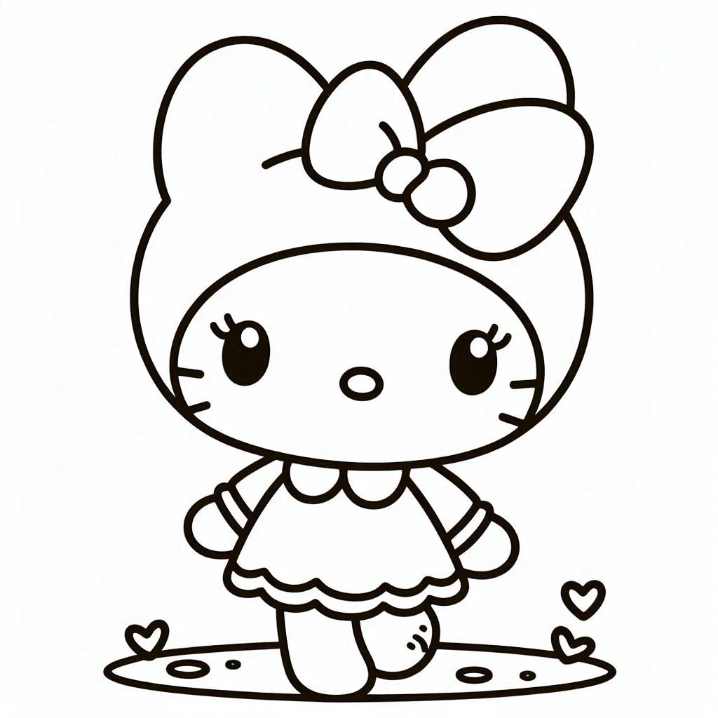 My Melody kleurplaat downloaden