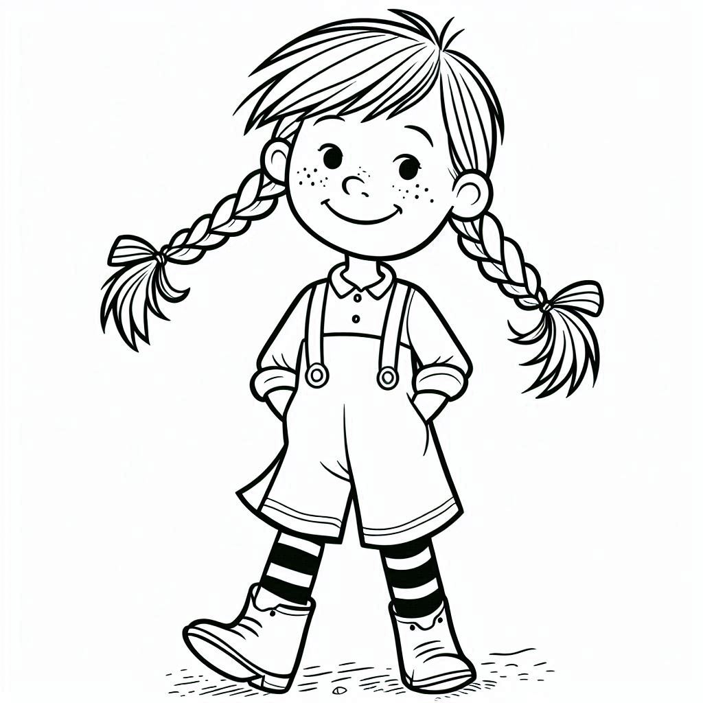 Pippi Langkous kleurplaten