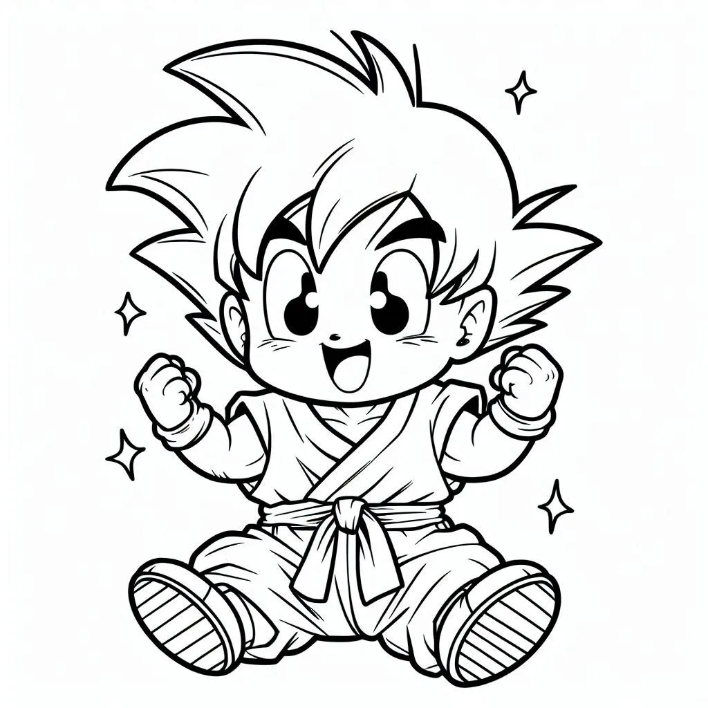 Son Goku kleuren PDF