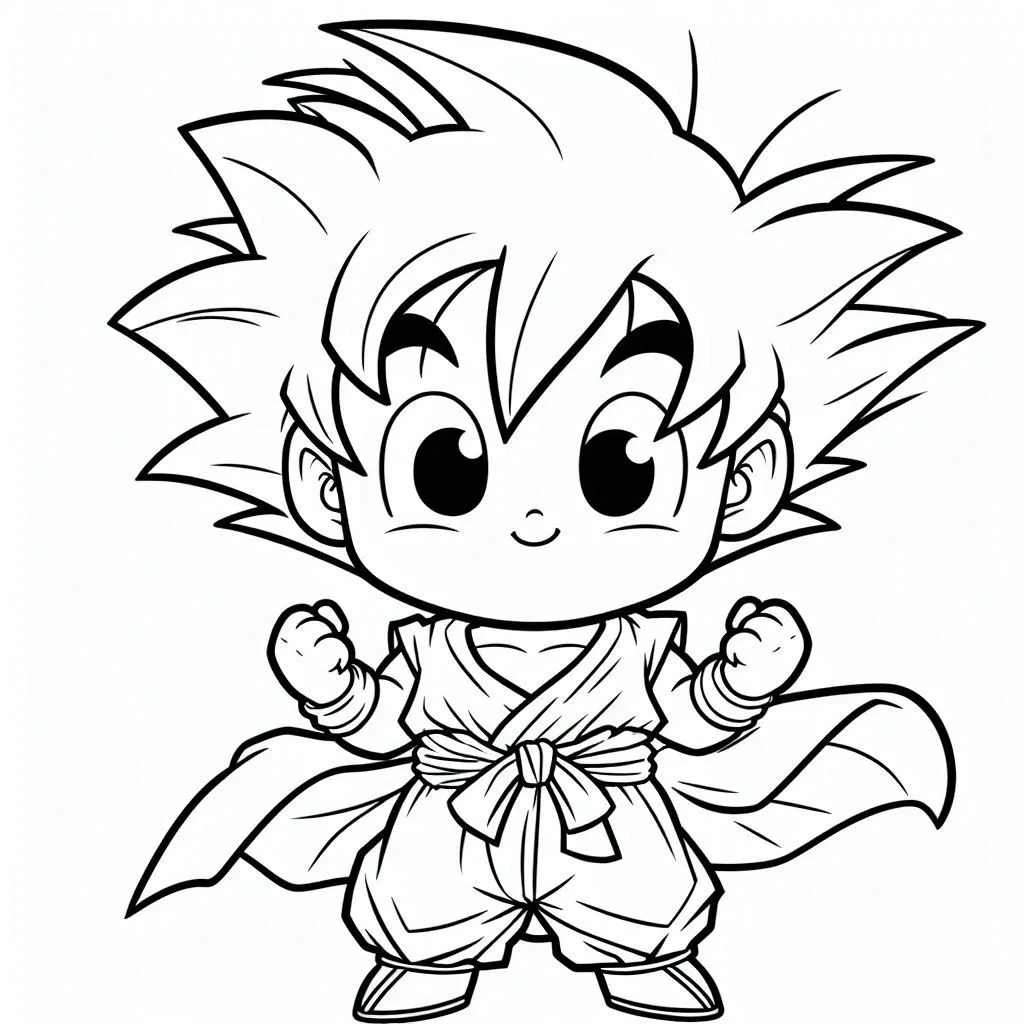 Son Goku kleurplaten voor kinderen