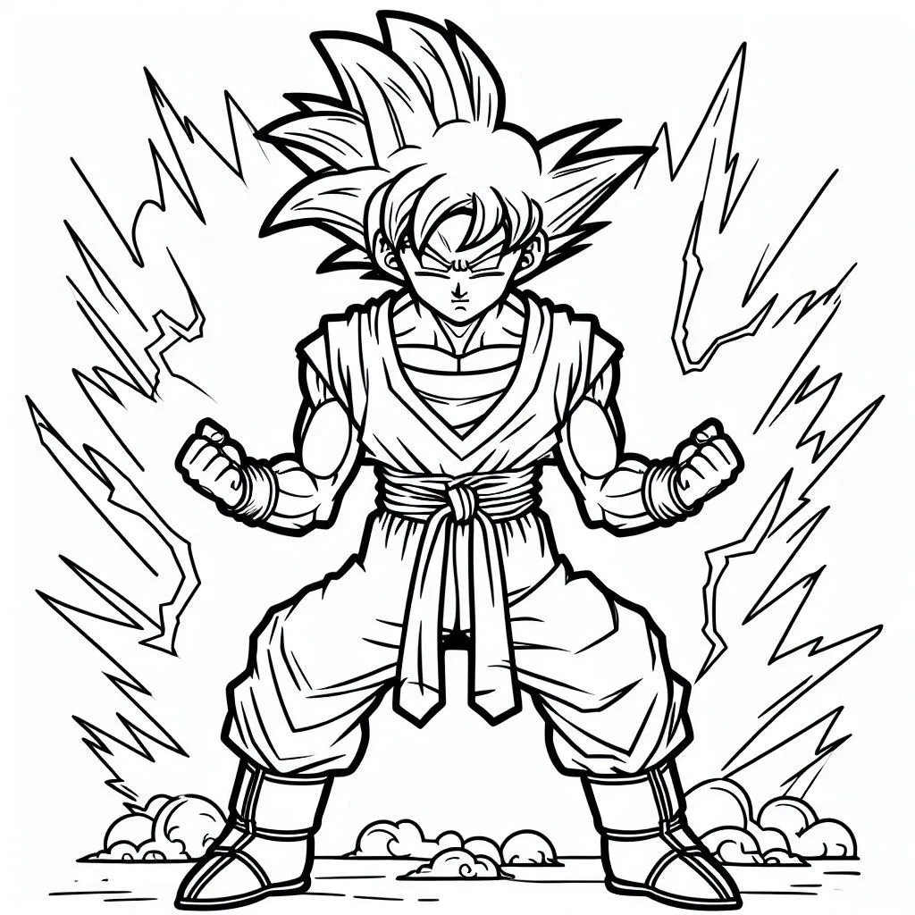 Son Goku kleurplaten