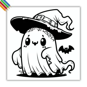 Kleurplaat Spook thumbnail