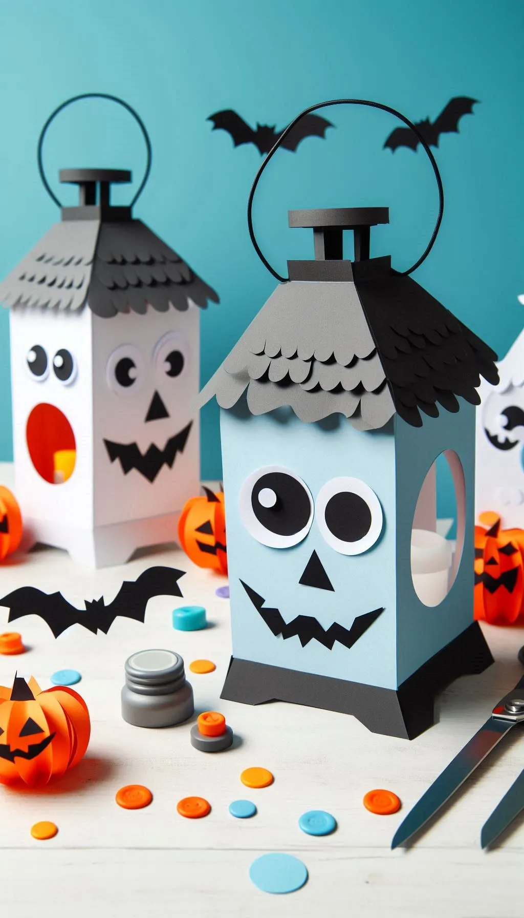 Spooky lantaarns knutselen met papier10