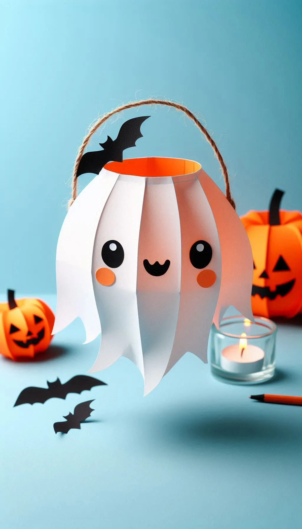 Spooky lantaarns knutselen met papier2