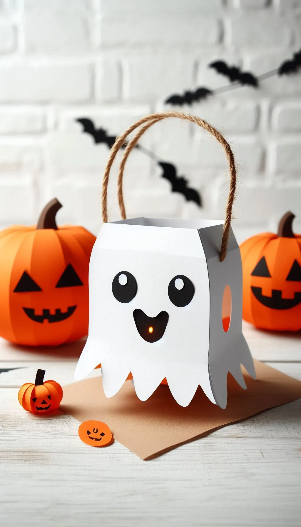 Spooky lantaarns knutselen met papier4