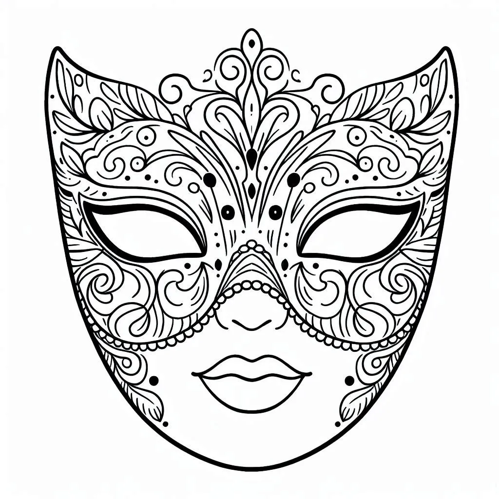 Tekening masker Halloween