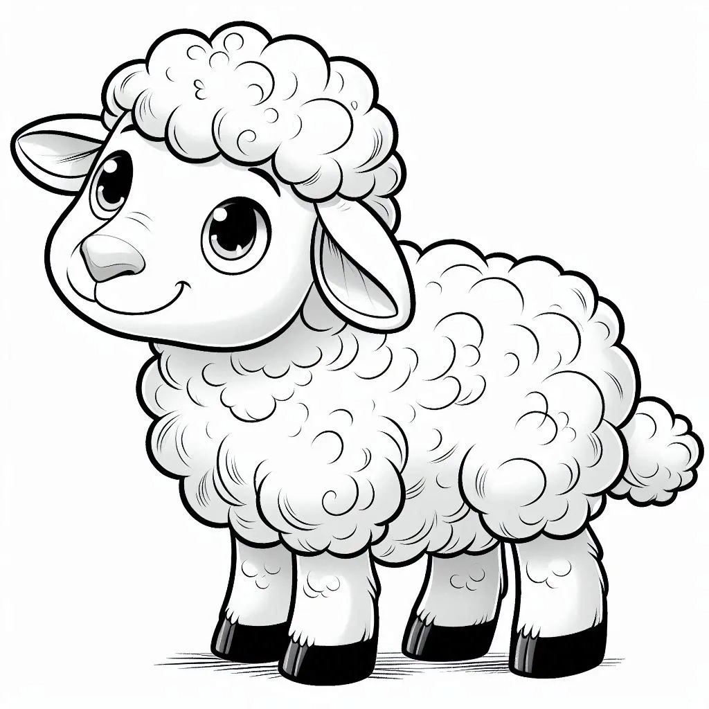 schaap tekening kleurplaten