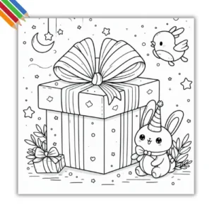Kleurplaat Cadeautje