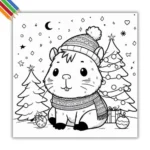 Kleurplaat Capybara thumbnail