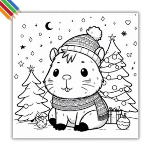 Kleurplaat Capybara thumbnail