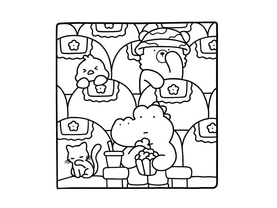 Kleurplaat Comfy Days gratis20