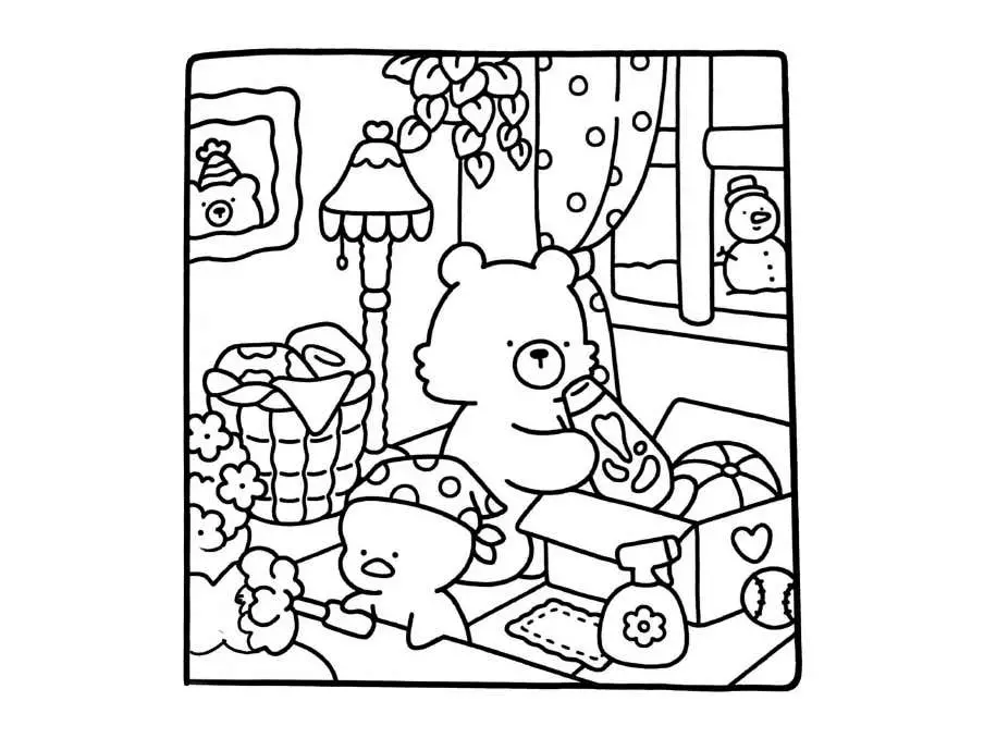 Kleurplaat Comfy Days gratis30