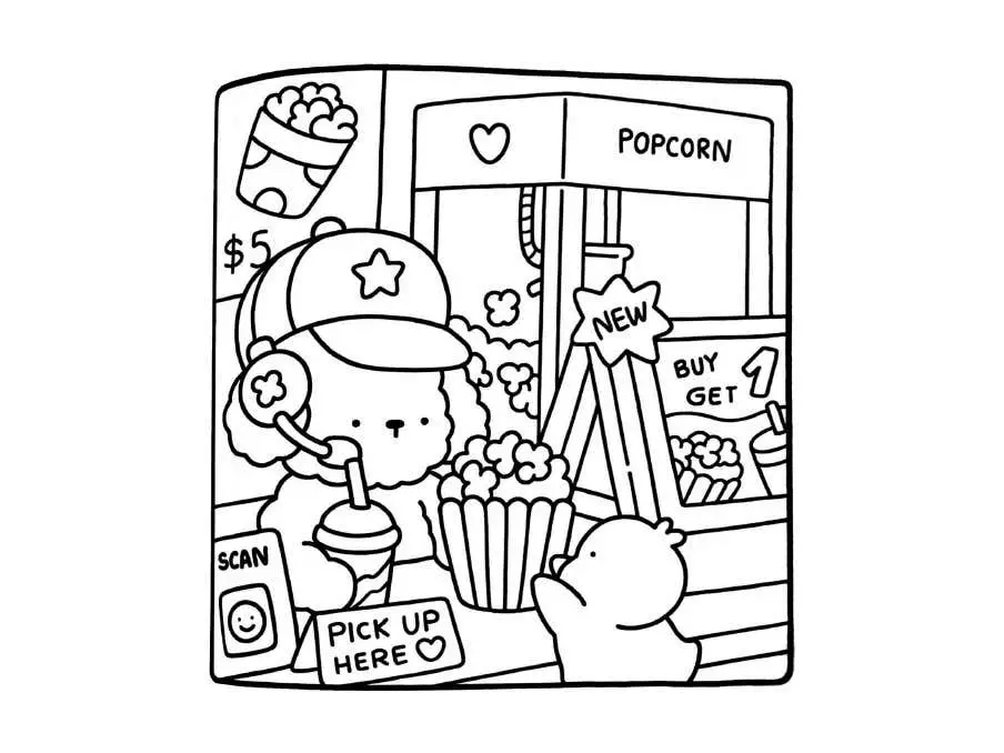 Kleurplaat Comfy Days gratis35